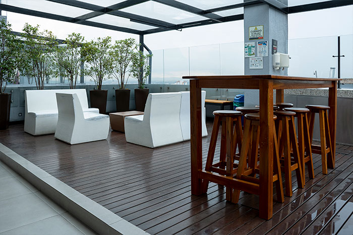 Zona BBQ en residencia universitaria Chapinero, Bogotá