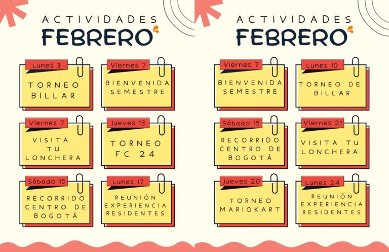 Nuestras actividades de Febrero